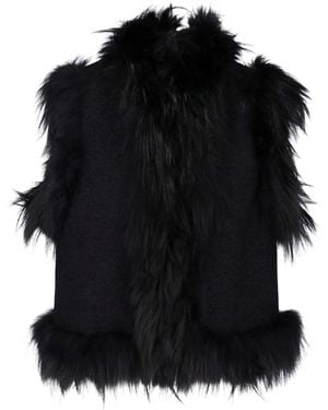 Fendi Fur Detail Gilet - Black