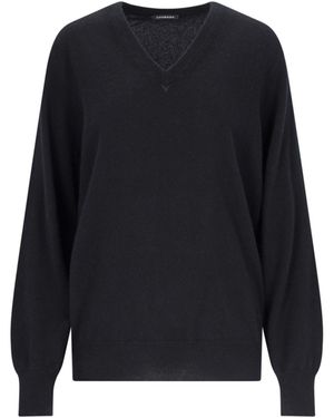 Canessa Maglia Scollo A V - Blu