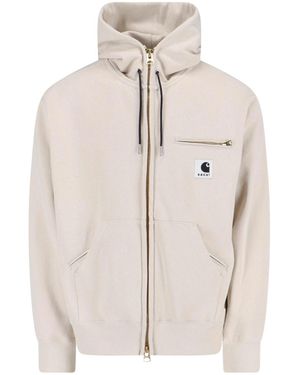 Sacai X Carhartt Wip Cotton Zip Jacket - White