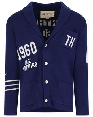 Valentino 'Chez Wool Cardigan - Blue