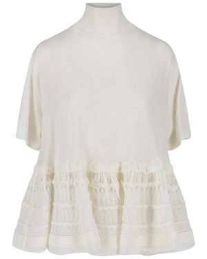 Alaïa Peplum Top - White
