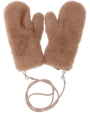 Max Mara Teddy Gloves - White
