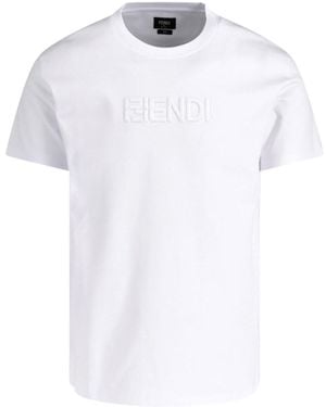 Fendi T-Shirt Logo - White