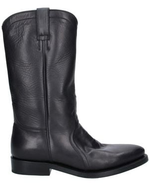 Jil Sander Leather Ankle Boots - Black