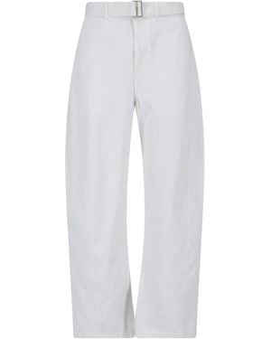 Lemaire Twisted Cotton Curved Trousers - White