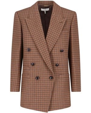 Chloé Tailored Double-Breasted Blazer - Brown