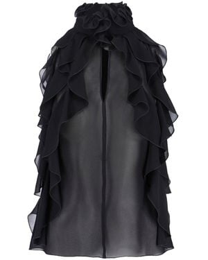 McQueen Silk Top - Black