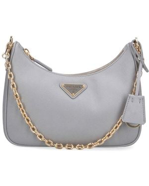 Prada Mini Shoulder Bag "Re-Edition" - Grey