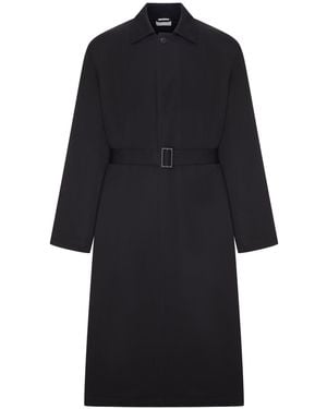 The Row Rozi Wool Coat - Black