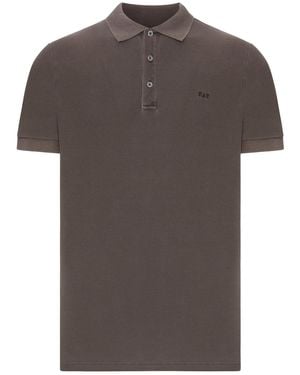 Fay Cotton Piquet Polo Shirt - Grey