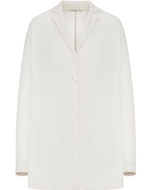 Transit Single-breasted Oversized Linen Jacket - White