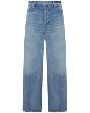 Balenciaga Dark Organic Denim Baggy Jeans - Blue
