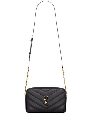 Saint Laurent Camera bag loulou in agnello matelassÉ - Bianco