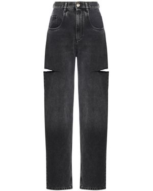 Maison Margiela High-Rise Tapered Jeans - Black