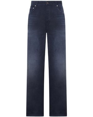 Balenciaga Wide Leg Denim Jeans - Blue