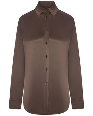 Ralph Lauren Cameron Silk Shirt - Brown