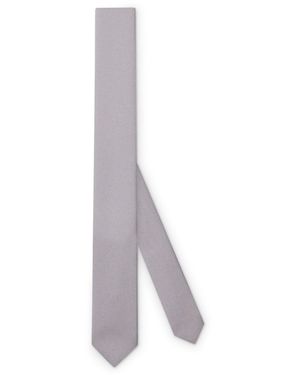 Gucci Silk Tie With Crepe Effect - Grey