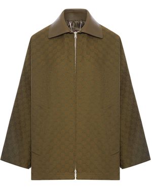 Gucci Gg Fabric Zip-Up Jacket - Green