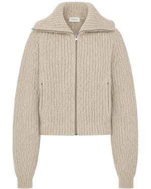 Lemaire Cardigan con zip in alpaca - Neutro