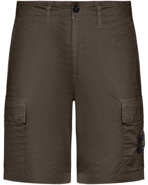 Stone Island Bermuda cargo con logo compass - Grigio
