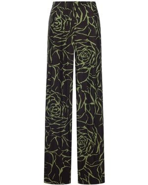 Dries Van Noten Wide Leg Pants With Print - Multicolor