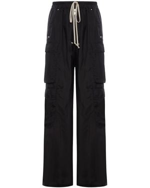 Rick Owens Cupro Cargo Trousers - Black
