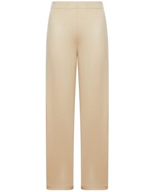 Max Mara Pure Silk And Cotton Joggers - Natural