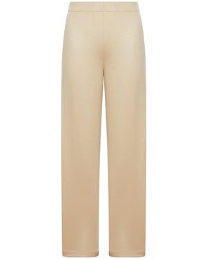 Max Mara Pure Pantalone in felpa di seta e cotone - Neutro
