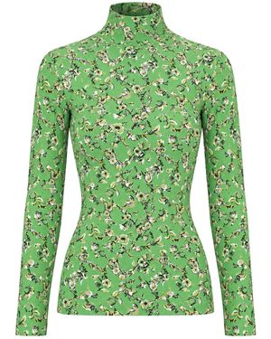 Loewe Floral Print Top - Green