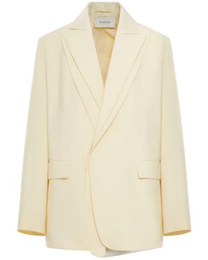 Sportmax Double Collar Blazer - Natural