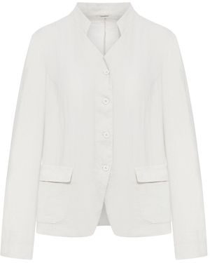 Transit Giacca in misto lino stretch - Bianco