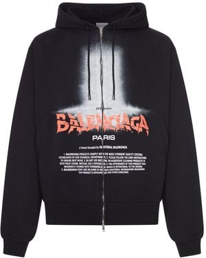 Balenciaga The Door Oversized Zip Sweatshirt - Blue