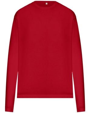 TOTEME Long-Sleeved Cotton T-Shirt - Red