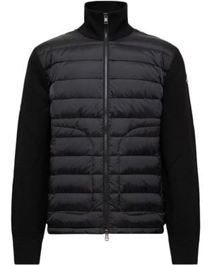 Moncler Padded Cardigan With Zip - Black