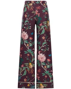 La DoubleJ Silk Twill Trousers - Red