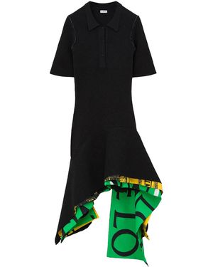 Loewe Asymmetric Dress With Multi-Layered Hem - Black