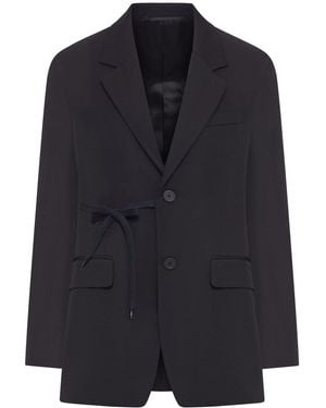 Balenciaga Barathea Tailored Wool Jacket - Blue