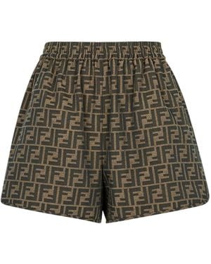 Fendi Short Ff Canvas - Green