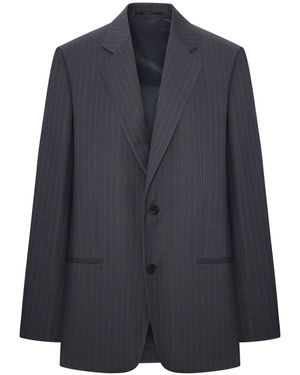 Gucci Pinstriped Wool Jacket - Blue