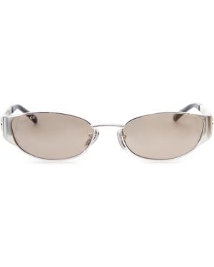 Gucci Tone Oval Sunglasses - Natural