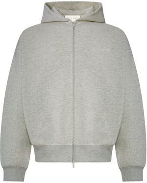 Fear Of God Cotton Blend Zip-Up Hoodie - Grey
