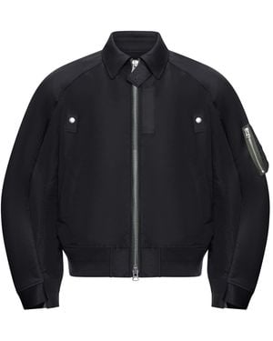 Sacai Cotton Chino X Nylon Twill Blouson - Blue