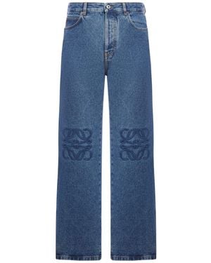 Loewe Baggy Anagram Denim Jeans - Blue