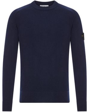 Stone Island Maglione cirocollo in lana - Blu