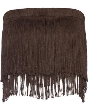 Bless Dara Top With Fringes - Brown