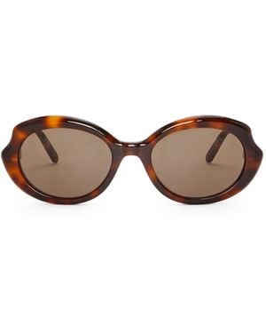 Loewe Mini Oval Slim Sunglasses - Brown