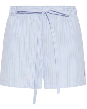Gucci Pantaloncino in cotone a righe - Blu