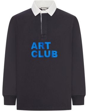 JW Anderson J.W.Anderson "Art Club" Rugby Polo Shirt - Blue