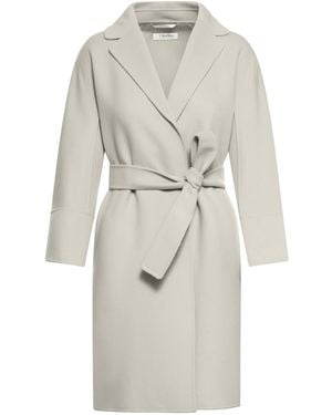 Max Mara Arona Short Double Wool Coat - White