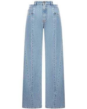 Maison Margiela Denim Jeans With Cut-Out Detail - Blue